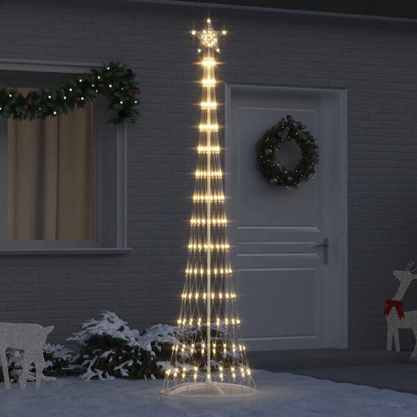 vidaXL &Aacute;rbol de Navidad LED con 290 LED C&aacute;lido 70 x 70 x 250 cm Metal