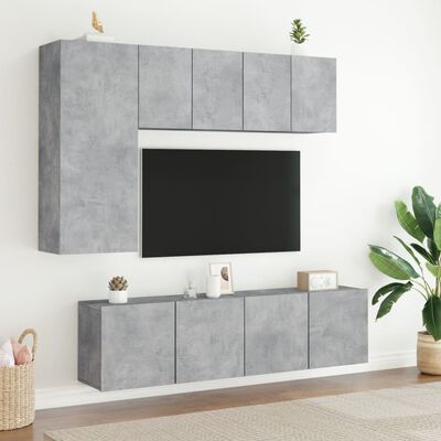 vidaXL Mueble para TV de pared gris hormigón 60x30x41 cm