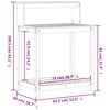 vidaXL Mesa de plantaci&oacute;n con estantes madera pino 82,5x50x109,5 cm