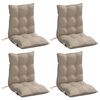 vidaXL Cojines para silla respaldo bajo 4 uds tela Oxford gris taupe