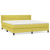 vidaXL Cama box spring con colch&oacute;n tela verde 180x200 cm