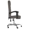 vidaXL Silla de oficina reclinable cuero sint&eacute;tico gris