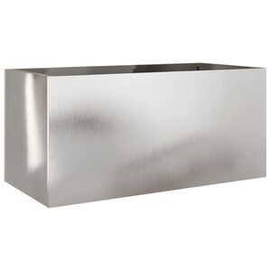 vidaXL Jardinera de acero inoxidable plateado 62x30x29 cm