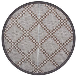 vidaXL Alfombra de exterior ARAKIL marr&oacute;n &Oslash;120 cm PP