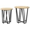 vidaXL Conjunto de mesas auxiliares 2 pcs Roble Sonoma y Negro