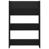 vidaXL Zapateros de pared 2 uds madera contrachapada negro 60x18x90 cm
