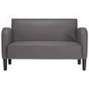 vidaXL Sof&aacute; Loveseat gris 110 cm cuero sint&eacute;tica