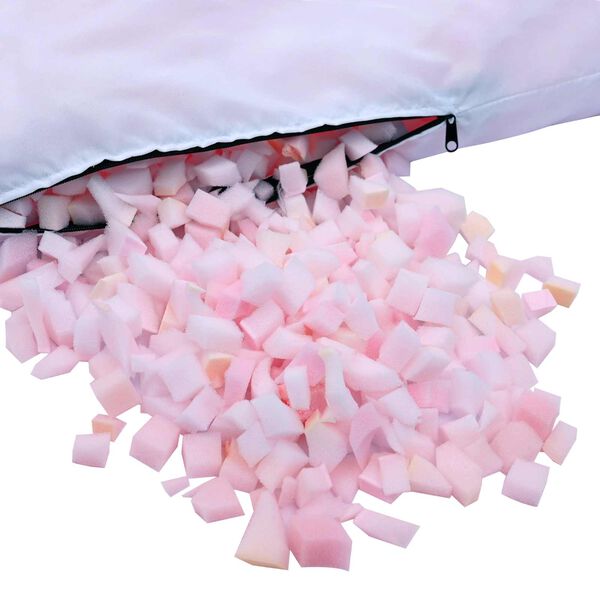 vidaXL Relleno de espuma triturada Rosa 10 kg Poliuretano