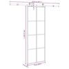 vidaXL Puerta corredera con set herrajes vidrio ESG aluminio 76x205 cm