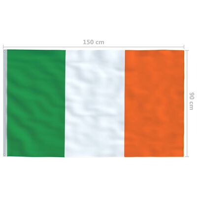 vidaXL Bandera de Irlanda y mástil de aluminio 6,2 m