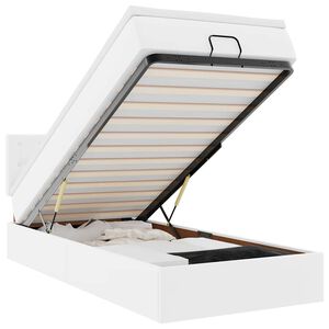 vidaXL Cama otomana colch&oacute;n cuero sint&eacute;tico blanco 80x200cm