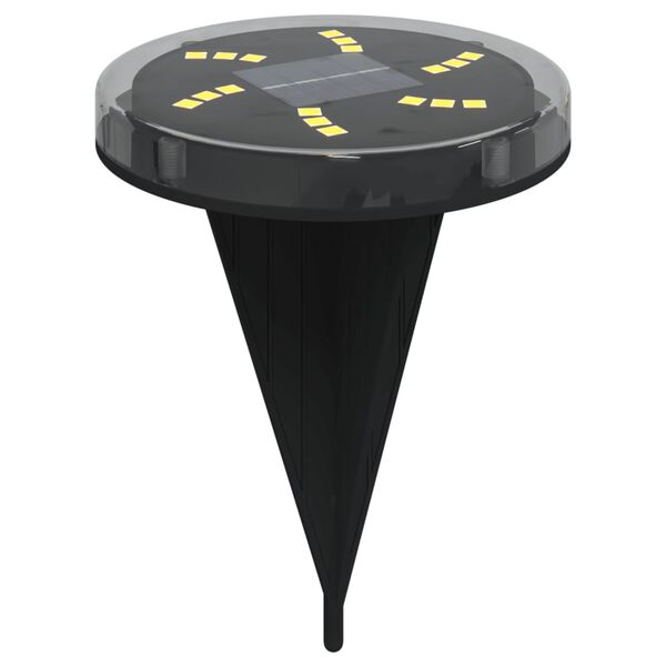 vidaXL Luces solares suelo jard&iacute;n con pico tierra blanco c&aacute;lido 12 uds