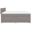 vidaXL Cama box spring con colch&oacute;n tela gris taupe 180x200 cm