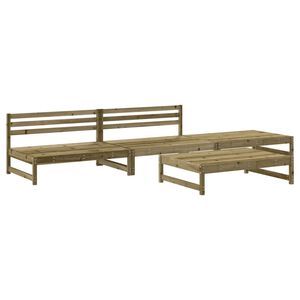 vidaXL Juego de muebles de jard&iacute;n 4 pzas madera de pino impregnada
