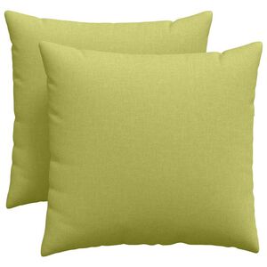 vidaXL Cojines de sof&aacute; 2 pcs Verde claro 50 x 50 cm tela