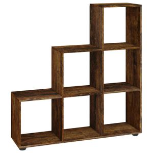 vidaXL Estanter&iacute;a forma de escalera madera contrachapada roble ahumado