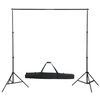 vidaXL Kit de estudio fotográfico con set de luces, fondo y reflector