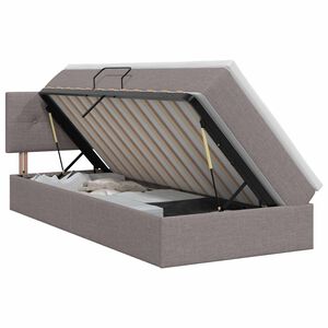 vidaXL Cama con almacenamiento y colch&oacute;n Topo 90 x 200 cm Terciopelo