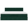 vidaXL Estructura de cama otomana con colch&oacute;n verde oscuro 160x200 cm