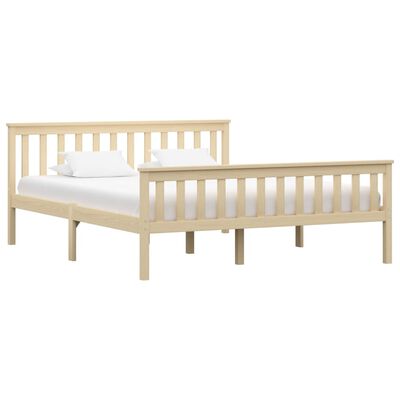 vidaXL Estructura de cama de madera maciza de pino clara 160x200 cm