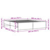 vidaXL Estructura de cama madera de ingenier&iacute;a y metal negro 200x200cm