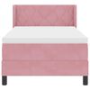 vidaXL Cama tipo Box Spring con colch&oacute;n Rosa 200 x 100 cm Terciopelo