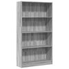 vidaXL Estanter&iacute;a de madera de ingenier&iacute;a gris Sonoma 80x24x143 cm