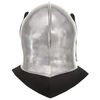 vidaXL R&eacute;plica de casco de caballero medieval antiguo LARP acero plata