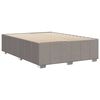 vidaXL Cama sin colch&oacute;n tela gris taupe 140x190 cm