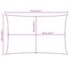 vidaXL Toldo de vela rectangular tela Oxford amarillo 5x7 m