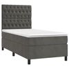 vidaXL Cama box spring con colch&oacute;n terciopelo gris oscuro 80x200 cm