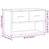 vidaXL Mueble de TV madera y metal roble ahumado 60x31x39,5 cm