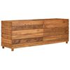 vidaXL Arriate elevado madera de teca reciclada y acero 150x40x55 cm