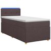 vidaXL Cama box spring con colch&oacute;n Marr&oacute;n Oscuro 100 x 200 cm Tela