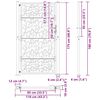 vidaXL Puerta de jard&iacute;n negra 100x175 cm dise&ntilde;o de hojas de acero