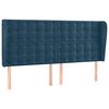 vidaXL Cama box spring colch&oacute;n y LED terciopelo azul oscuro 200x200 cm