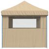 vidaXL Carpa de Fiesta Beige 279 x 410 x 315 cm Tela Oxford