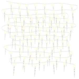 vidaXL Luz de car&aacute;mbano navide&ntilde;a (100 LED, blanco c&aacute;lido, 10 m, acr&iacute;lico, PVC)