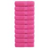 vidaXL Toallas de mano premium SOLUND 10 unidades rosa 30x30 cm 600 g/m&sup2;