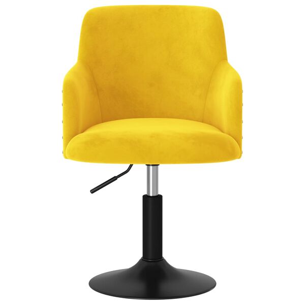 vidaXL Sillas de comedor giratorias 2 uds terciopelo amarillo mostaza