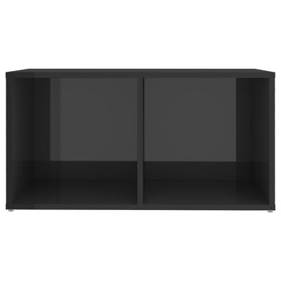 vidaXL Muebles para TV 2 uds aglomerado gris brillante 72x35x36,5 cm
