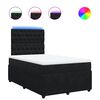 vidaXL Cama box spring con colch&oacute;n terciopelo negro 120x200 cm