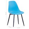 vidaXL Sillas de comedor 2 unidades PP azul