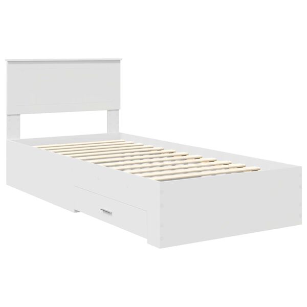 vidaXL Estructura de cama con caj&oacute;n 90 x 190 cm Madera de ingenier&iacute;a