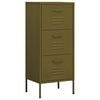 vidaXL Armario de almacenamiento acero verde oliva 42,5x35x101,5 cm
