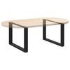 vidaXL Patas para mesa de centro en forma de U (2 unidades), color negro, 60 x (42-43) cm, acero
