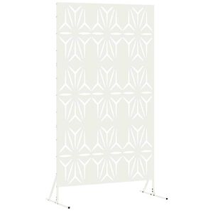 vidaXL Pantalla de Privacidad 100 x 50 x 180 cm Acero Blanco