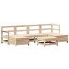vidaXL Juego de sof&aacute;s de jard&iacute;n 7 piezas madera maciza de pino