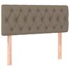 vidaXL Cama box spring con colch&oacute;n tela gris taupe 90x200 cm