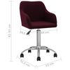 vidaXL Sillas de comedor giratorias 4 unidades tela morada